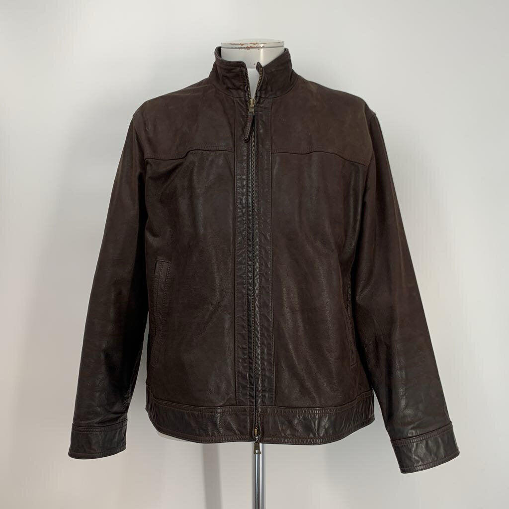 Jos A Bank Leather Jacket