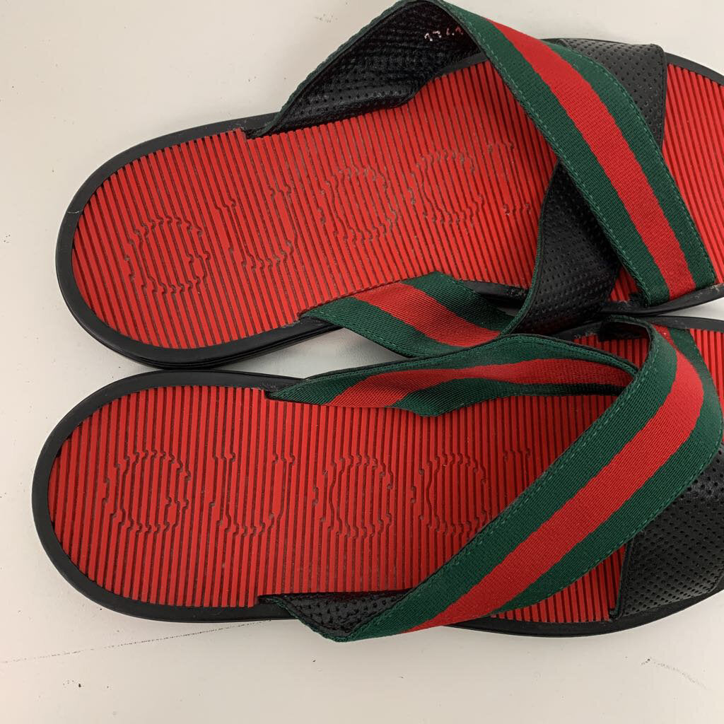 Womens Gucci red Leather Double G Sandals 55 | Harrods # {CountryCode}